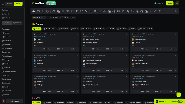 Jetton Games Casino — Sportsbook