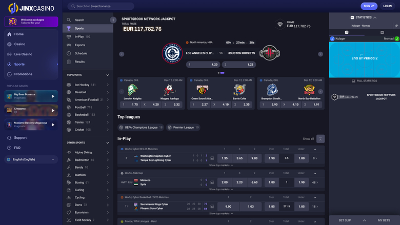 Jinx Casino — Sportsbook