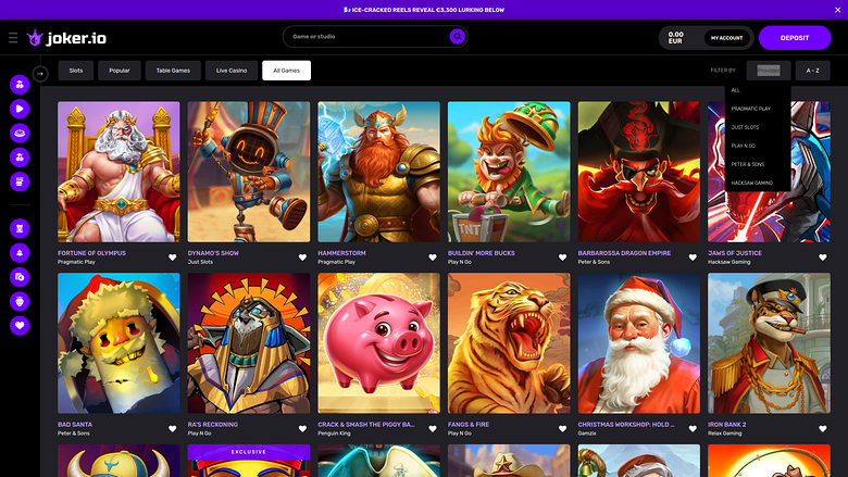 Joker.io — Games by studio