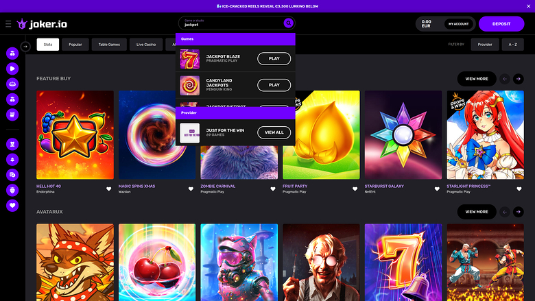 Joker.io — Jackpot games