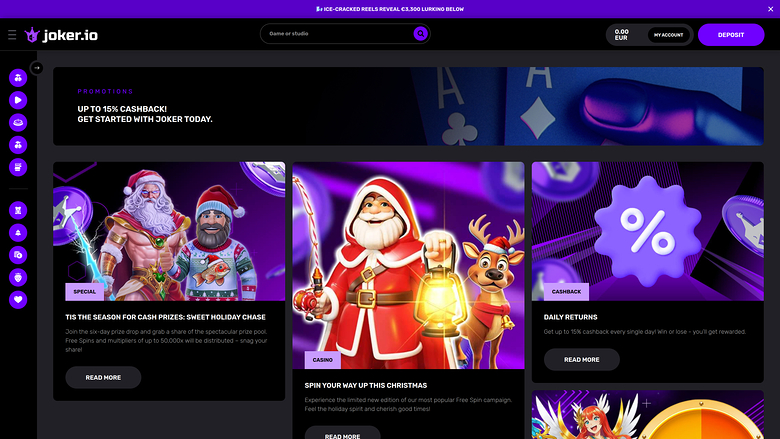 Joker.io — Promotions page