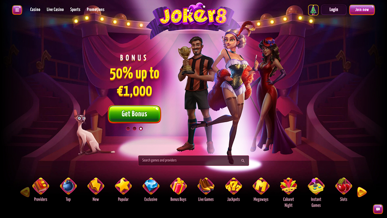 Joker8 Casino — Homepage