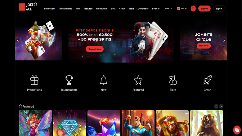 Jokers Ace Casino — Homepage