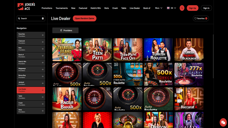 Jokers Ace Casino — Jokersace livedealer