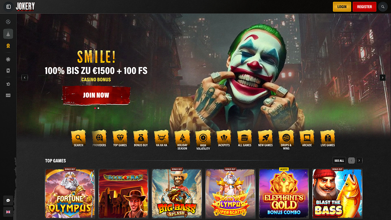 Jokery Casino — Homepage
