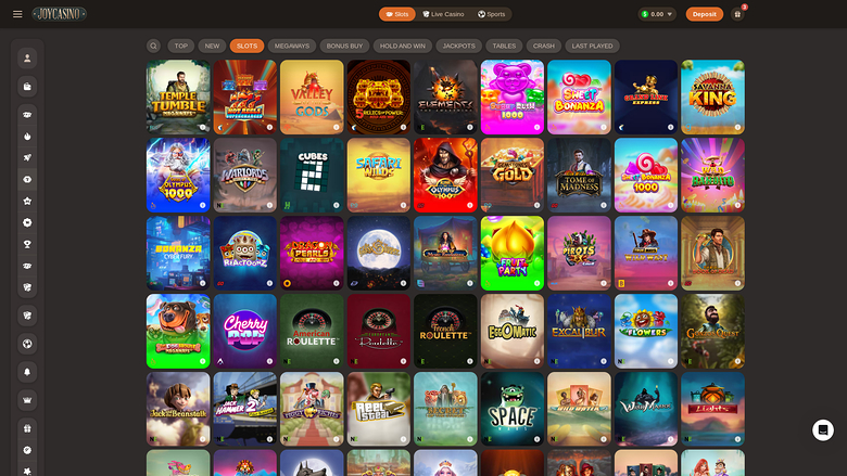 JoyCasino — Games lobby