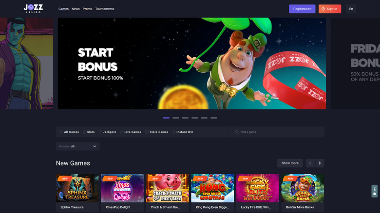 Jozz Casino — Homepage