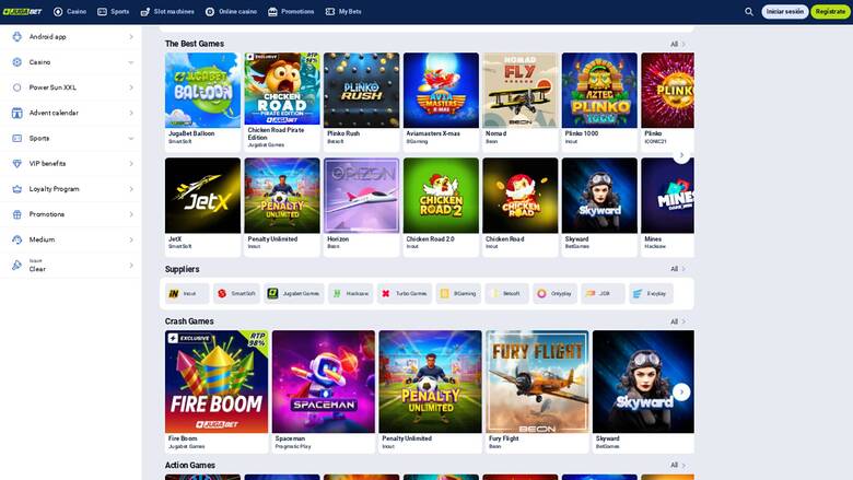 Jugabet Casino — Games lobby