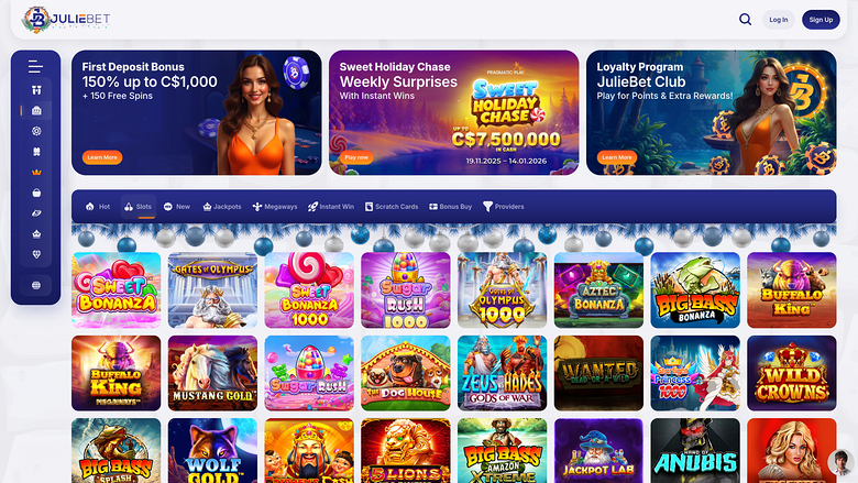 Juliebet Casino — Games lobby