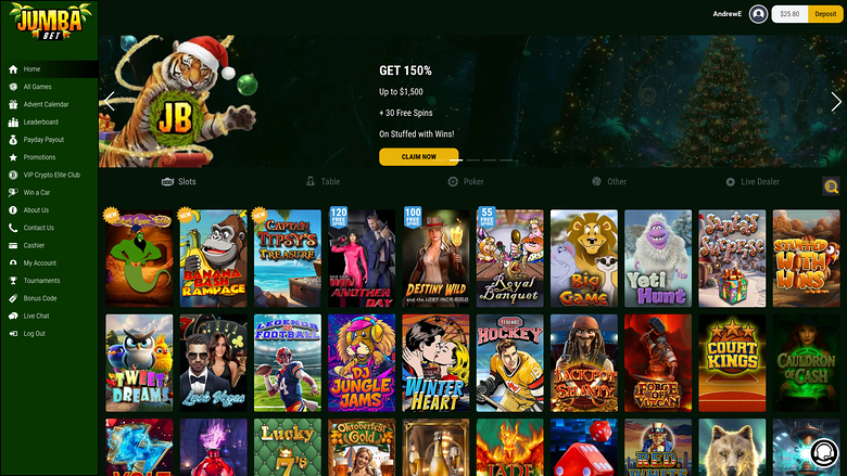 Jumba Bet Casino — Homepage