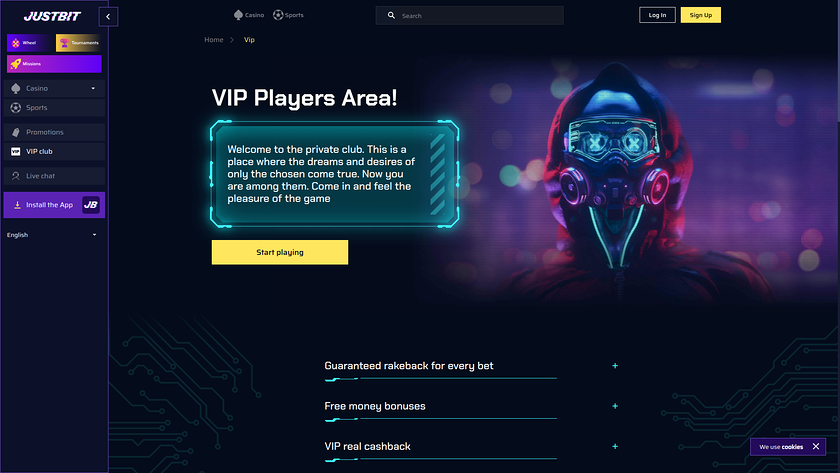 JustBit Casino — VIP section