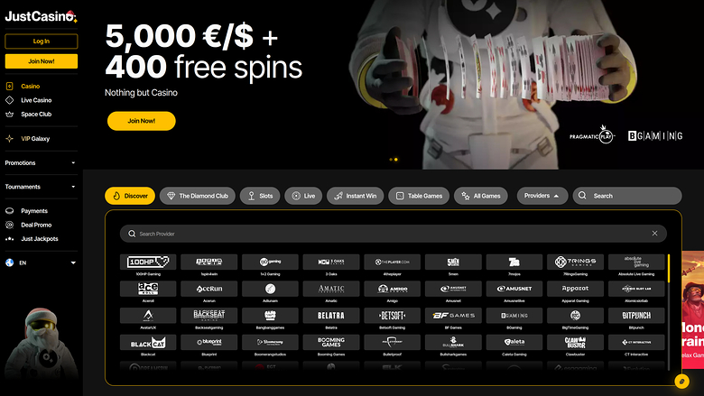 JustCasino — Games by studio