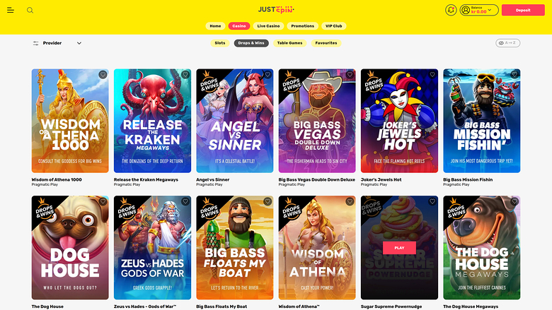 Justspin Casino — Drops and wins