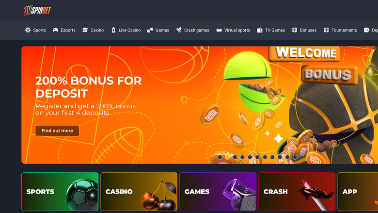 JVSPINBET Casino — Homepage
