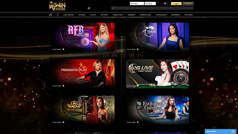 K9Win Casino — Live dealer lobby