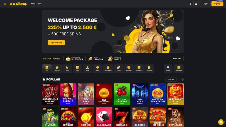 Kaasino Casino — Homepage