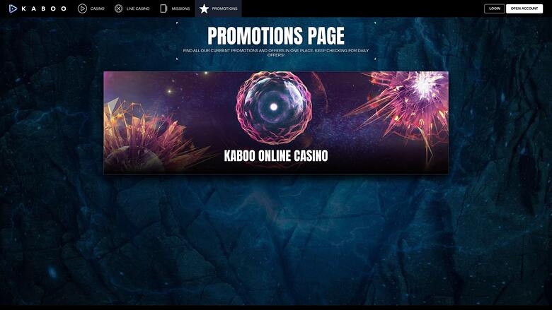 Kaboo Casino — Promotions page