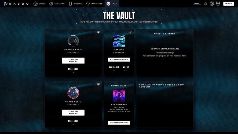 Kaboo Casino — Vault