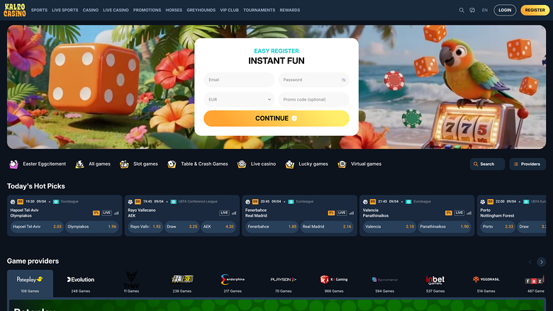 Kaleo Casino — Homepage