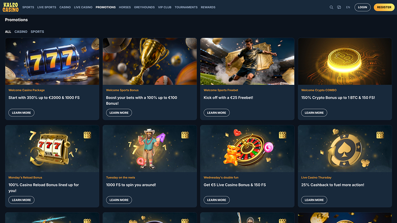 Kaleo Casino — Promotions page