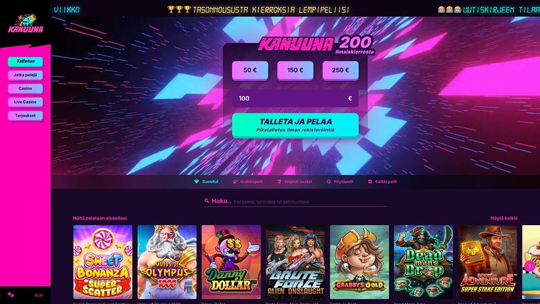 Kanuuna Casino — Homepage