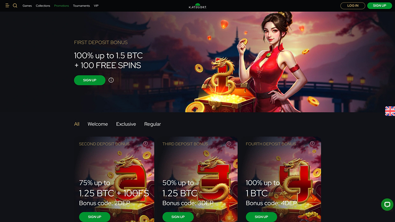 Katsubet Casino — Promotions page