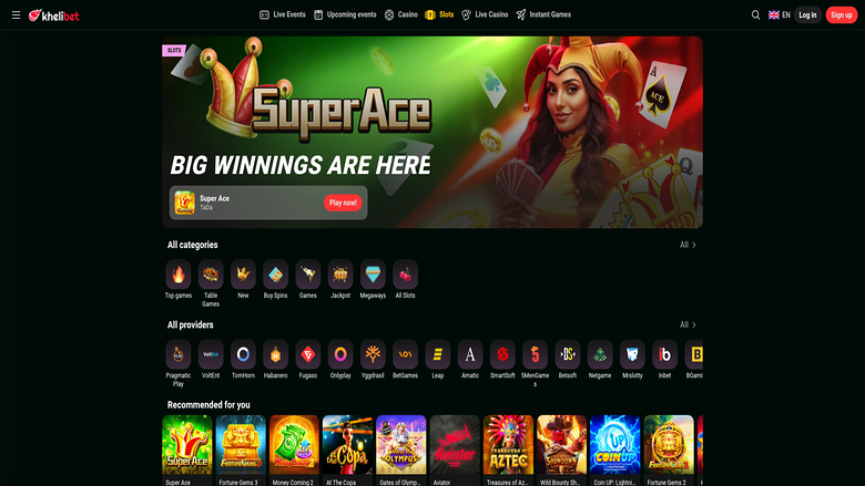 Kheli Bet Casino — Games lobby