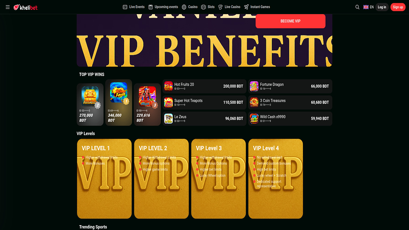 Kheli Bet Casino — VIP section