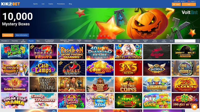 Kikobet Casino — Games lobby