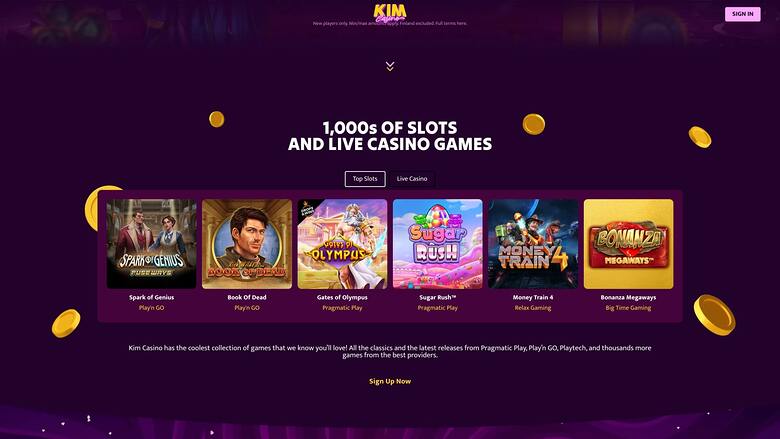 Kim Casino — Games lobby