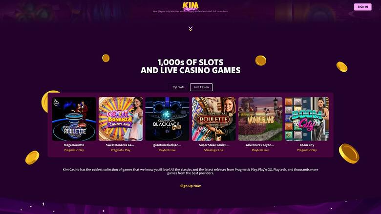Kim Casino — Live dealer lobby