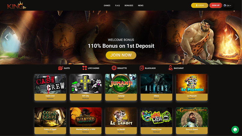 KingBit Casino — Homepage
