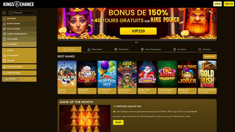 Kings Chance Casino — Games lobby