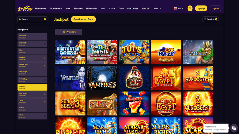 Kings Chip Casino — Jackpot games