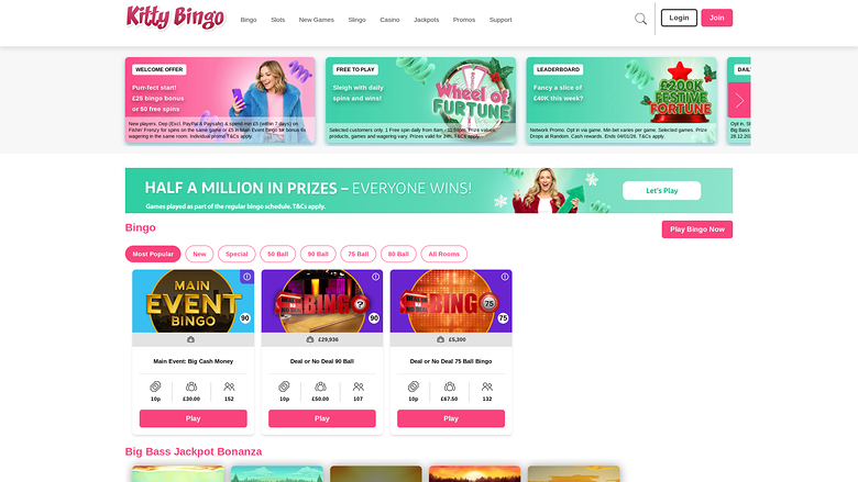 Kitty Bingo — Homepage