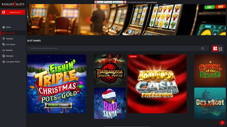 KnightSlots — Games lobby