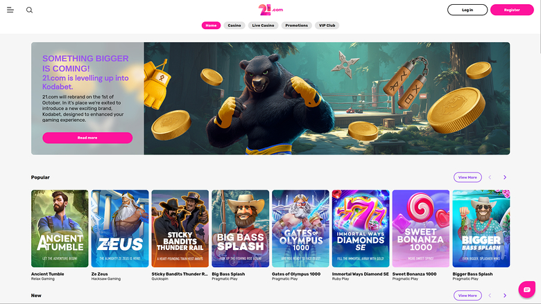 KodaBet Casino — Homepage