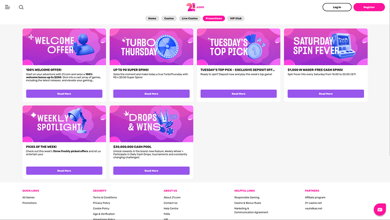 KodaBet Casino — Promotions page