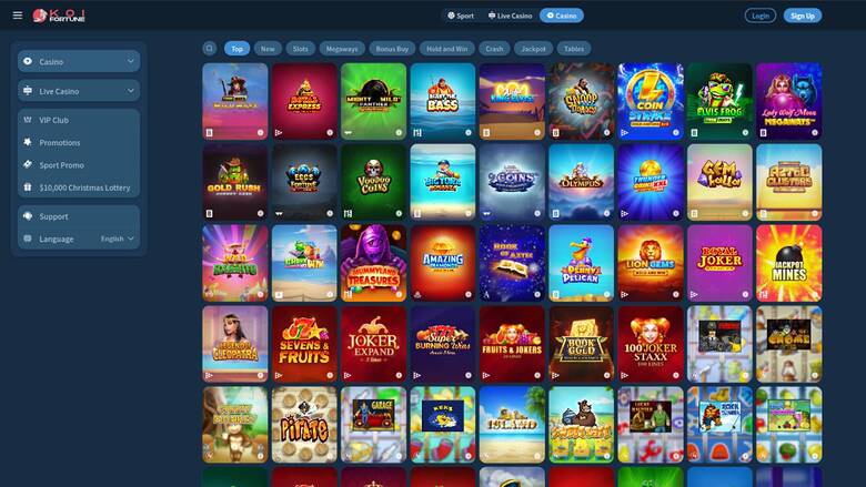 KoiFortune Casino — Games lobby