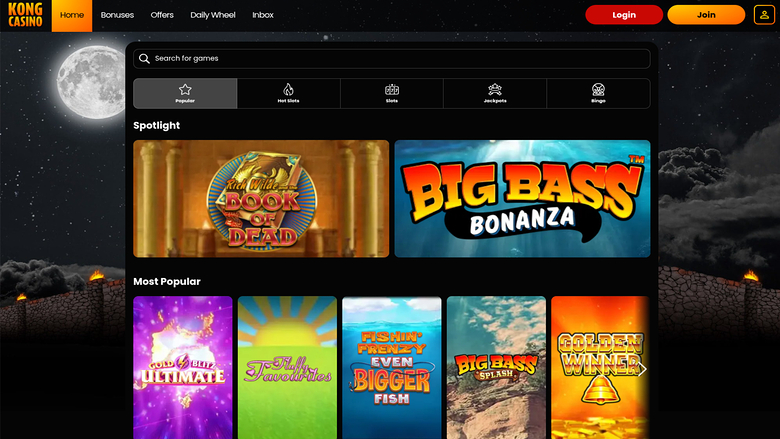 Kong Casino — Homepage