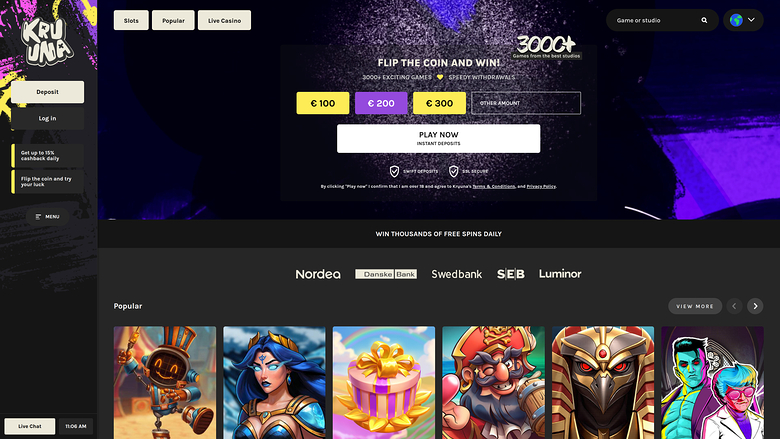 Kruuna Casino — Homepage