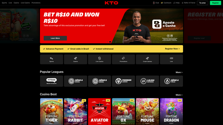 KTO Casino — Homepage