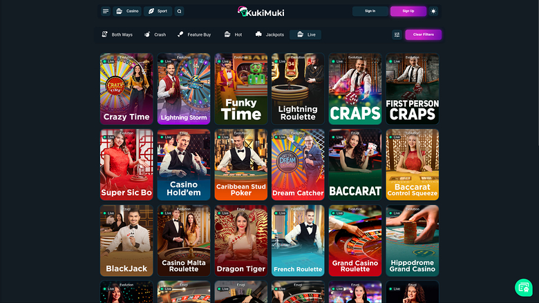 KukiMuki Casino — Livedealer