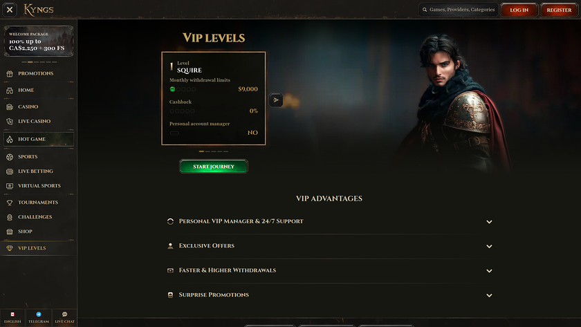 Kyngs Casino — VIP section
