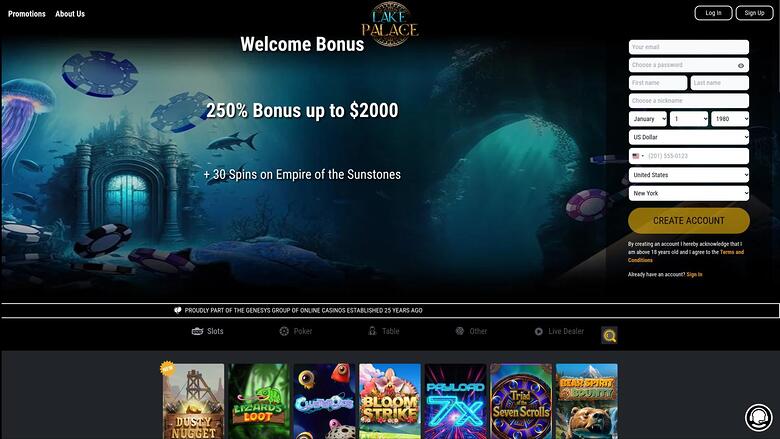 Lake Palace Casino — Homepage