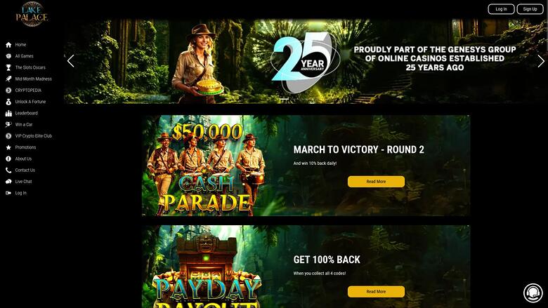 Lake Palace Casino — Promotions page