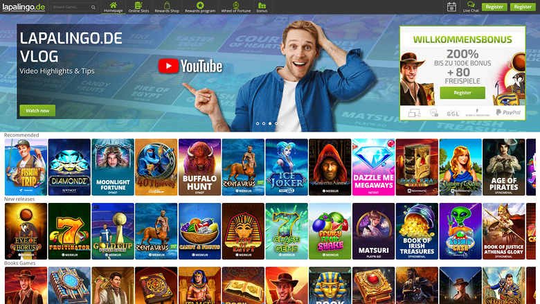 Lapalingo Casino — Homepage