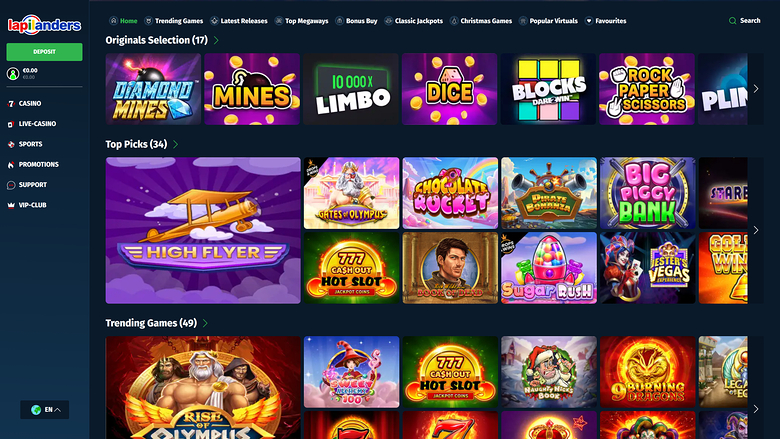 Lapilanders Casino — Games lobby