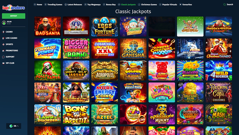 Lapilanders Casino — Jackpot games