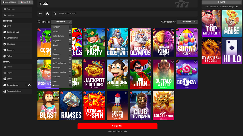 Las Vegas En Vivo Casino — Games by studio